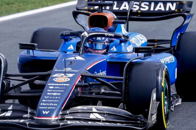 Alexander Albon of Thailand and Williams during the Free Practice of the Formula 1 Heineken Dutch Grand Prix 2025 on Day 1 at Circuit Zandvoort on August 29, 2025 in Zandvoort, Netherlands. (Photo by Marcel ter Bals DeFodi Images)