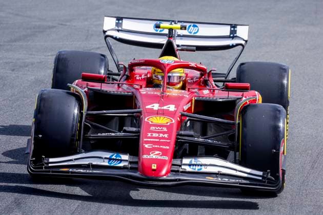 Lewis Hamilton of the United Kingdom and Scuderia Ferrari HP F1 Team during the Free Practice of the Formula 1 Heineken Dutch Grand Prix 2025 on Day 1 at Circuit Zandvoort on August 29, 2025 in Zandvoort, Netherlands. (Photo by Marcel ter Bals DeFodi Images)