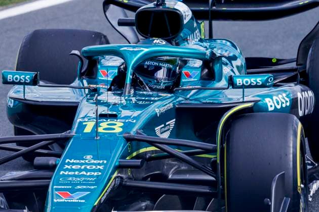 Lance Stroll of Canada and Aston Martin F1 Team during the Free Practice of the Formula 1 Heineken Dutch Grand Prix 2025 on Day 1 at Circuit Zandvoort on August 29, 2025 in Zandvoort, Netherlands. (Photo by Marcel ter Bals DeFodi Images)