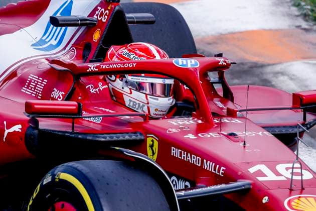 Charles Leclerc of Monaco and Scuderia Ferrari HP F1 Team during the Free Practice of the Formula 1 Heineken Dutch Grand Prix 2025 on Day 1 at Circuit Zandvoort on August 29, 2025 in Zandvoort, Netherlands. (Photo by Marcel ter Bals DeFodi Images)