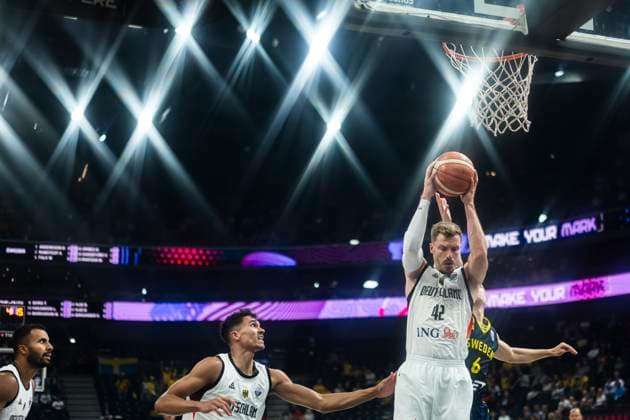 250829 Andreas Obst of Germany during the FIBA Eurobasket 2025 championship group stage game between Germany and Sweden on August 29, 2025 in Tampere. Photo: Maxim ThorÃ BILDBYRAN kod MT MT0849 basket basketball basket-em basket-em 2025 em fiba eurobasket 2025 european championships tyskland sverige germany sweden bbeng *** 250829 Andreas Obst of Germany during the FIBA Eurobasket 2025 championship group stage game between Germany and Sweden on August 29, 2025 in Tampere Photo Maxim ThorÃ BILDBYRAN kod MT MT0849 basket basketball basket em basket em 2025 em fiba eurobasket 2025 european championships tyskland sverige germany sweden bbeng  Copyright: MAXIMxTHORE BB250829MT031