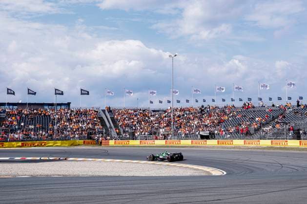 Gabriel Bortoleto of Brazil and Stake F1 Team Kick Sauber during the Free Practice of the Formula 1 Heineken Dutch Grand Prix 2025 on Day 1 at Circuit Zandvoort on August 29, 2025 in Zandvoort, Netherlands. (Photo by Marcel ter Bals DeFodi Images)