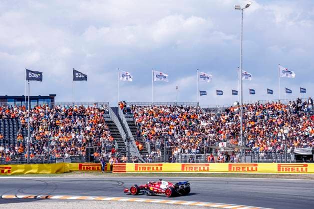 Charles Leclerc of Monaco and Scuderia Ferrari HP F1 Team during the Free Practice of the Formula 1 Heineken Dutch Grand Prix 2025 on Day 1 at Circuit Zandvoort on August 29, 2025 in Zandvoort, Netherlands. (Photo by Marcel ter Bals DeFodi Images)