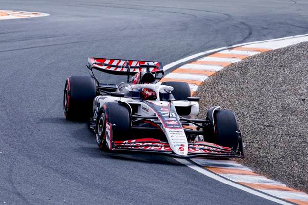 Esteban Ocon of France and Haas F1 Team during the Free Practice of the Formula 1 Heineken Dutch Grand Prix 2025 on Day 1 at Circuit Zandvoort on August 29, 2025 in Zandvoort, Netherlands. (Photo by Marcel ter Bals DeFodi Images)