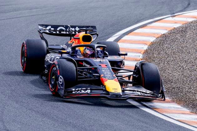 Max Verstappen of the Netherlands and Oracle Red Bull Racing during the Free Practice of the Formula 1 Heineken Dutch Grand Prix 2025 on Day 1 at Circuit Zandvoort on August 29, 2025 in Zandvoort, Netherlands. (Photo by Marcel ter Bals DeFodi Images)