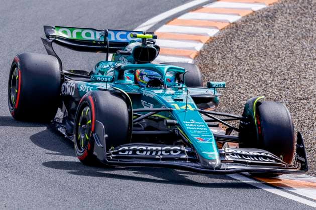 Fernando Alonso of Spain and Aston Martin F1 Team during the Free Practice of the Formula 1 Heineken Dutch Grand Prix 2025 on Day 1 at Circuit Zandvoort on August 29, 2025 in Zandvoort, Netherlands. (Photo by Marcel ter Bals DeFodi Images)