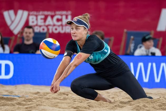 RECORD DATE NOT STATED Beach Pro Tour - Elite 16 Hamburg, 29.08.2025 Svenja Müller (Player No. 1, GER); Beach Pro Tour - Elite 16 Hamburg am 29.08.2025 Copyright: xBEAUTIFULxSPORTS PeterxWeberx