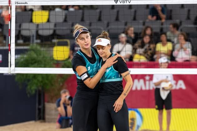 RECORD DATE NOT STATED Beach Pro Tour - Elite 16 Hamburg, 29.08.2025 Svenja Müller (Player No. 1, GER), Cinja Tillmann (Player No. 2; Beach Pro Tour - Elite 16 Hamburg am 29.08.2025 Copyright: xBEAUTIFULxSPORTS PeterxWeberx
