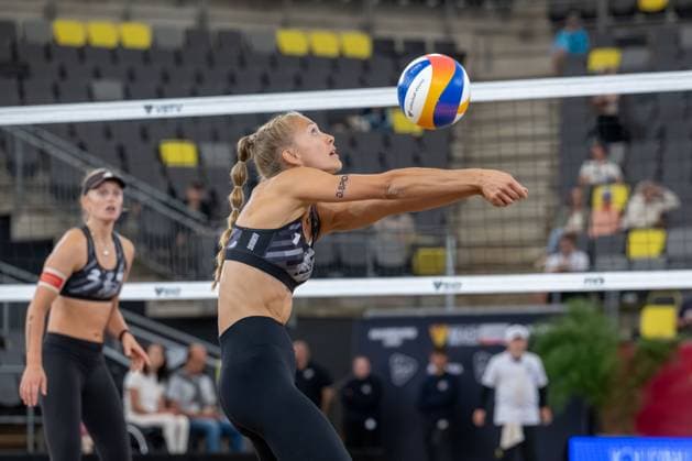 RECORD DATE NOT STATED Beach Pro Tour - Elite 16 Hamburg, 29.08.2025 Paula Schürholz (Player No. 1, GER); Beach Pro Tour - Elite 16 Hamburg am 29.08.2025 Copyright: xBEAUTIFULxSPORTS PeterxWeberx