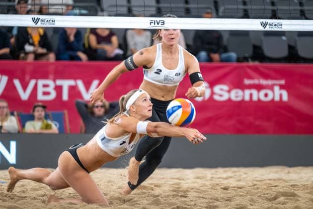 RECORD DATE NOT STATED Beach Pro Tour - Elite 16 Hamburg, 29.08.2025 Sandra Ittlinger (Player No. 1, GER), Anna-Lena Grüne (Player No. 2; Beach Pro Tour - Elite 16 Hamburg am 29.08.2025 Copyright: xBEAUTIFULxSPORTS PeterxWeberx
