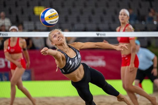 RECORD DATE NOT STATED Beach Pro Tour - Elite 16 Hamburg, 29.08.2025 Paula Schürholz (Player No. 1, GER); Beach Pro Tour - Elite 16 Hamburg am 29.08.2025 Copyright: xBEAUTIFULxSPORTS PeterxWeberx
