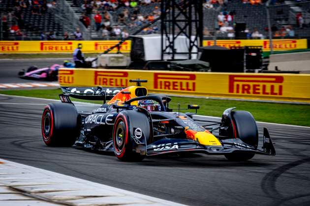 Formule 1 driver MAX Verstappen of Red Bull Racing during the match Formula 1 Zandvoort friday 2025, free practice at the Formula 1 circuit Zandvoort for the Formula One Zandvoort friday 2025 season 2025-2026 in ZANDVOORT, Netherlands on 29 august 2025, (photo by Marcel van Dorst EYE4images DeFodi Images) DATUM AANPASSEN!!!!!!!