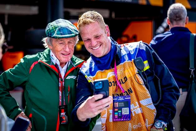 Sir Jackie Steward during the match Formula 1 Zandvoort friday 2025, free practice at the Formula 1 circuit Zandvoort for the Formula One Zandvoort friday 2025 season 2025-2026 in ZANDVOORT, Netherlands on 29 august 2025, (photo by Marcel van Dorst EYE4images DeFodi Images) DATUM AANPASSEN!!!!!!!