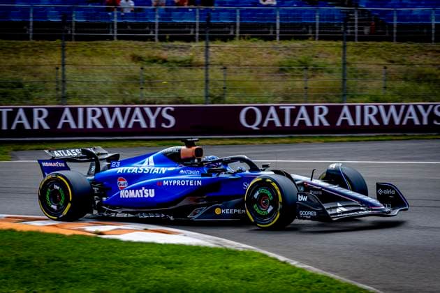 Formule 1 driver Alexander Albon of Williams during the match Formula 1 Zandvoort friday 2025, free practice at the Formula 1 circuit Zandvoort for the Formula One Zandvoort friday 2025 season 2025-2026 in ZANDVOORT, Netherlands on 29 august 2025, (photo by Marcel van Dorst EYE4images DeFodi Images) DATUM AANPASSEN!!!!!!!