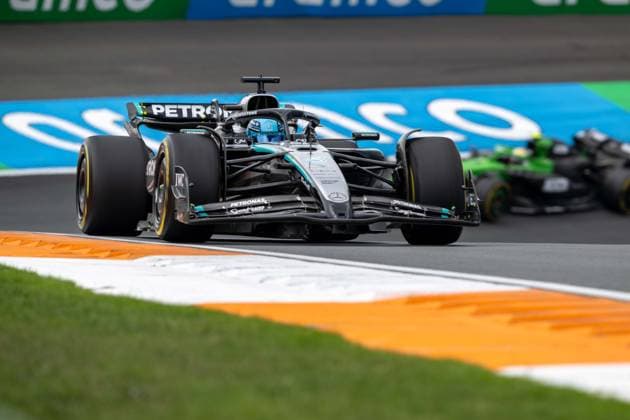 George Russell 63, Mercedes-AMG Petronas F1 Team, 1 Freies Training, Grosser Preis von Netherlands, Motorsport, Herren, Formel 1, 29.08.2025 Zandvoort Niederlande Niederlande