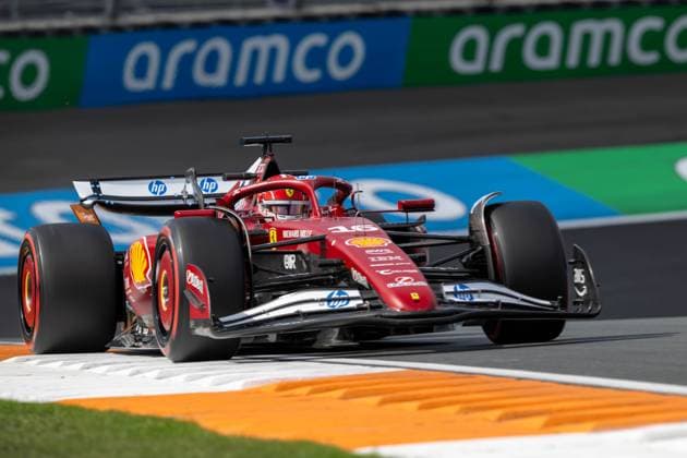 Charles Leclerc 16, Scuderia Ferrari, 1 Freies Training, Grosser Preis von Netherlands, Motorsport, Herren, Formel 1, 29.08.2025 Zandvoort Niederlande Niederlande