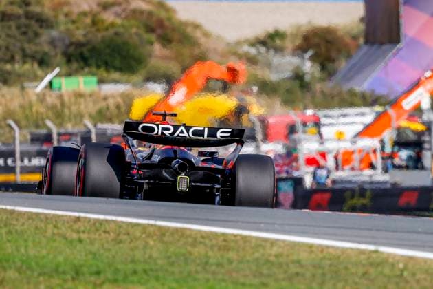 Max Verstappen of the Netherlands and Oracle Red Bull Racing during the Free Practice of the Formula 1 Heineken Dutch Grand Prix 2025 on Day 1 at Circuit Zandvoort on August 29, 2025 in Zandvoort, Netherlands. (Photo by Marcel ter Bals DeFodi Images)