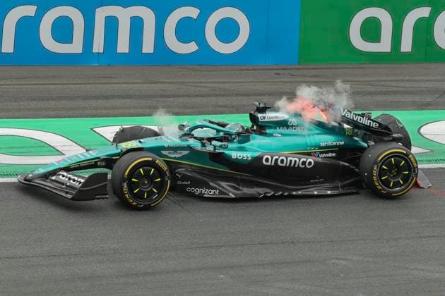 F1 Grand Prix of Netherlands - Practice Lance Stroll of Canada and the Aston Martin Aramco F1 Team drives the Aston Martin AMR25 and crashes during the second practice session before the Formula 1 Heineken Dutch Grand Prix at Circuit Zandvoort in Zandvoort, Netherlands, on August 29, 2025. Zandvoort Netherlands  Copyright: xPiotrxZajacx originalFilename:zajac-formula1250829_np3Bz.jpg