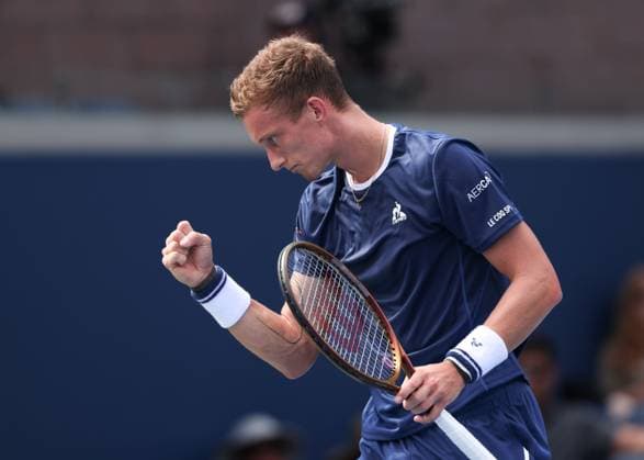 Jiri Lehecka (CZE) macht die Faust und jubelt,Jubel, Freude,Emotion, USTA Billie Jean King National Tennis Center, Flushing Meadows, New York, USA . Copyright: xJuergenxHasenkopfx