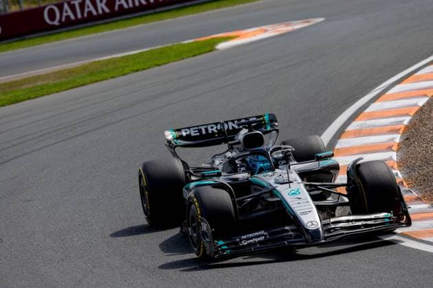 63 George Russell (GBR, Mercedes-AMG Petronas F1 Team), F1 Grand Prix of the Netherlands at Circuit Zandvoort on August 29, 2025 in Zandvoort, Netherlands. (Photo by HOCH ZWEI) Zandvoort Netherlands