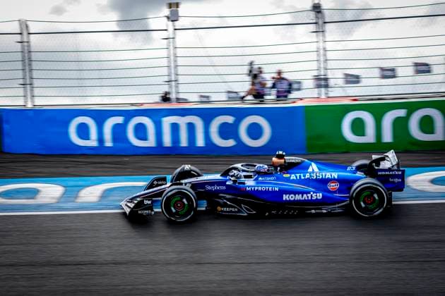 Formule 1 driver Alexander Albon of Williams during the match Formula 1 Zandvoort friday 2025, free practice at the Formula 1 circuit Zandvoort for the Formula One Zandvoort friday 2025 season 2025-2026 in ZANDVOORT, Netherlands on 29 august 2025, (photo by Marcel van Dorst EYE4images DeFodi Images)