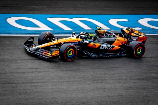 Formule 1 driver Lando Norris of McLaren during the match Formula 1 Zandvoort friday 2025, free practice at the Formula 1 circuit Zandvoort for the Formula One Zandvoort friday 2025 season 2025-2026 in ZANDVOORT, Netherlands on 29 august 2025, (photo by Marcel van Dorst EYE4images DeFodi Images)