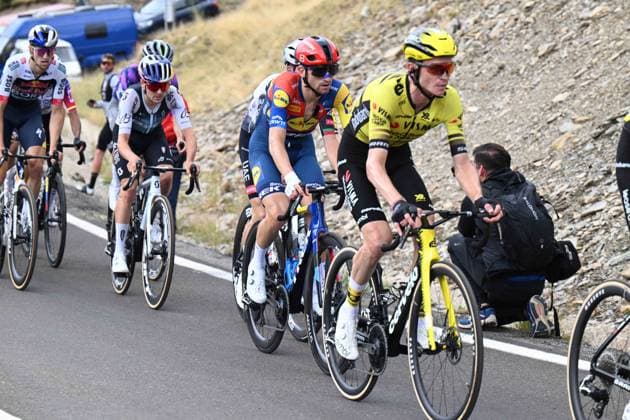 29-08-2025 Vuelta A Espana; Tappa 07 Andorra La Vella - Cerler; 2025, Visma - Lease A Bike; 2025, Lidl - Trek; Kuss, Sepp; Ciccone, Giulio; Cerler; 