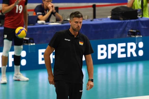Foto IPP Massimo Rana Torino 29-08-2025 Pallavolo Fipav Cup Men Elite Germania - Olanda 2 set a 0 nella foto allenatore germania winiarski michal Italy Photo Press - World Copyright italy ITALY  Copyright: xR4924_italyphotopressx