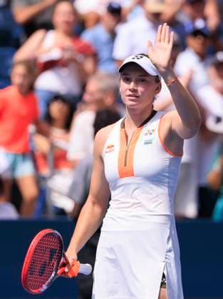 August 29, 2025, Flushing Meadows, New York, USA: Elena Rybakina waves to fans after winning her match against Emma Raducanu on Day 6 of the 2025 US Open at USTA Billie Jean King National Tennis Center on Friday August 29, 2025 in the Flushing neighborhood of the Queens borough of New York City. JAVIER ROJAS PI Flushing Meadows USA - ZUMAp124 20250829_zaa_p124_031 Copyright: xJavierxRojasx