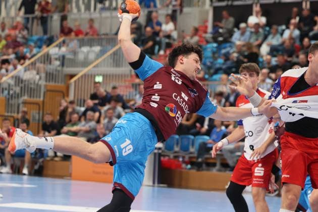 GER HBL2 Saison 2025 2026 VfL Potsdam vs HBW Balingen Weilstetten, 29.08.25, MBS Arena, Potsdam Gabriele SONTACCI (1.VfL Potsdam 19)
