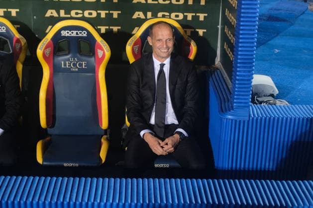 Serie a football match US Lecce vs AC Milan Milan™s Italian coach Massimiliano Allegri looks during the Serie A football match between US Lecce vs AC Milan at the Via Del Mare Ettore Giardiniero Stadium in Lecce on August 29, 2025. DSCF3531 Copyright: xAntonioxBalascox
