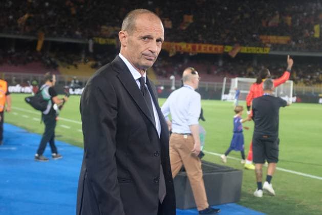 Serie a football match US Lecce vs AC Milan Milan™s Italian coach Massimiliano Allegri looks during the Serie A football match between US Lecce vs AC Milan at the Via Del Mare Ettore Giardiniero Stadium in Lecce on August 29, 2025. DSCF3474 Copyright: xAntonioxBalascox