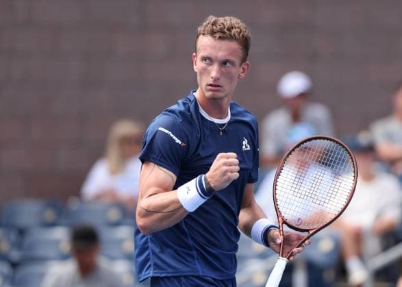 Jiri Lehecka (CZE) macht die Faust und jubelt,Jubel, Freude,Emotion, USTA Billie Jean King National Tennis Center, Flushing Meadows, New York, USA . Copyright: xJuergenxHasenkopfx
