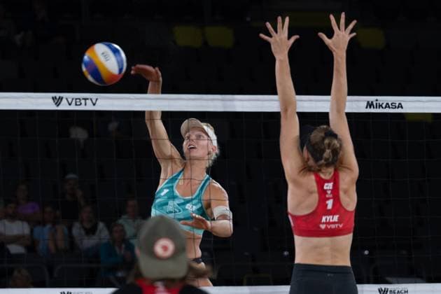 RECORD DATE NOT STATED Beach Pro Tour - Elite 16 Hamburg, 29.08.2025 Linda Bock (Player No. 1, GER); Beach Pro Tour - Elite 16 Hamburg am 29.08.2025 Copyright: xBEAUTIFULxSPORTS PeterxWeberx