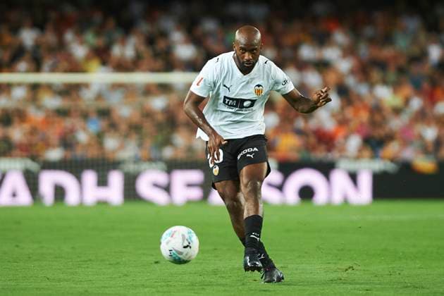 Dimitri Foulquier (Valencia CF) during the LaLiga EA Sports match between Valencia CF and Getafe CF at Estadio de Mestalla on August 29, 2025 in Valencia, Spain. (Photo by Maria Jose Segovia DeFodi Images)