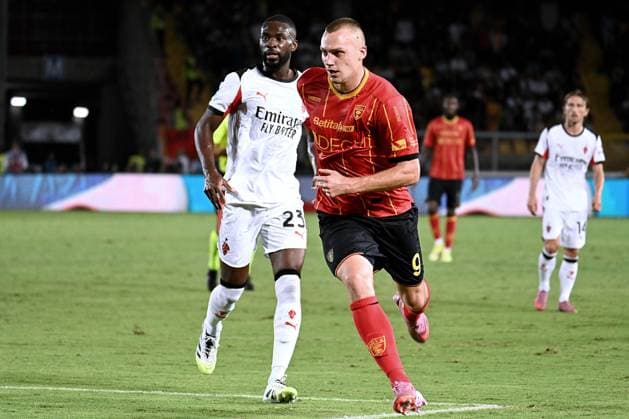 Nikola Stulic (Us Lecce) during US Lecce vs AC Milan, Italian soccer Serie A match in Lecce, Italy, August 29 2025  Copyright: xPasqualexGolia IPAxSportx xipa-agency.netx xx IPA_63592028 IPA_Agency_IPA63592028