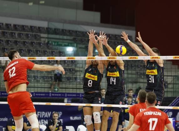 Adis Lagumdzija of Turkey seen in action during the FIPAV CUP MEN ELITE 2025, volleyball match between the national team, Nationalteam of Italy and the national team of Turkey, on 29 August 2025, Pala Vela, Turin, Italy. Photo Nderim Kaceli  Copyright: xNderimxKaceli IPAxSportx xipa-agency.netx xx IPA_63592483 IPA_Agency_IPA63592483