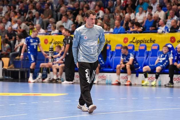 29.08.2025, xydrx, Handball, 1.HBL, TBV Lemgo Lippe - SC Magdeburg, PHOENIX Contact-Arena: Constantin Moestl (TBV Lemgo Lippe 1) Nordrhein-Westfahlen Deutschland