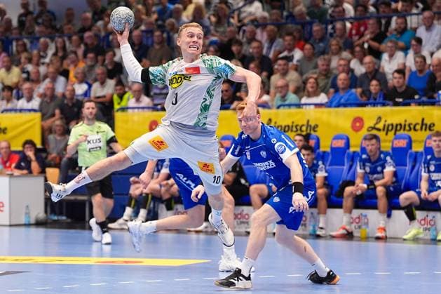 29.08.2025, xydrx, Handball, 1.HBL, TBV Lemgo Lippe - SC Magdeburg, PHOENIX Contact-Arena: Gisli Kristjansson (SC Magdeburg 10) Nordrhein-Westfahlen Deutschland