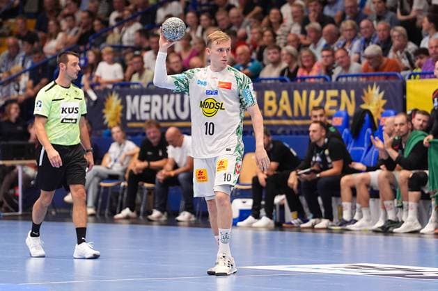 29.08.2025, xydrx, Handball, 1.HBL, TBV Lemgo Lippe - SC Magdeburg, PHOENIX Contact-Arena: Gisli Kristjansson (SC Magdeburg 10) Nordrhein-Westfahlen Deutschland