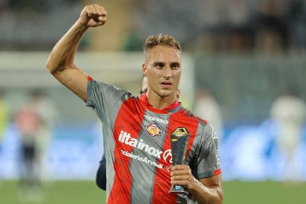 MANUEL DE LUCA, Cremonese, Serie A, 2025-26, Cremonese vs Sassuolo 3-2, 29-08-2025, Esultanza, Celebration, Jubel SERIE A 2025-26 CREMONESE-SASSUOLO 3-2