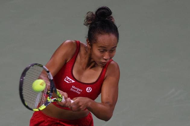 August 29, 2025, New York City, New York, United States: LEYLAH FERNANDEZ of Canada during the match against A. Sabalenka in the third round of US Open 2025 at the USTA Billie Jean King National Tennis Center. Queens, New York City. Fernandez lost 3:6, 6:7 New York City United States - ZUMAc278 20250829_zsp_c278_021 Copyright: xMarcinxCholewinskix