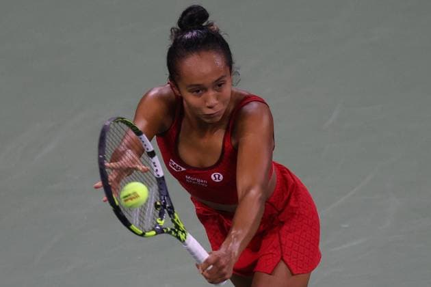 August 29, 2025, New York City, New York, United States: LEYLAH FERNANDEZ of Canada during the match against A. Sabalenka in the third round of US Open 2025 at the USTA Billie Jean King National Tennis Center. Queens, New York City. Fernandez lost 3:6, 6:7 New York City United States - ZUMAc278 20250829_zsp_c278_024 Copyright: xMarcinxCholewinskix