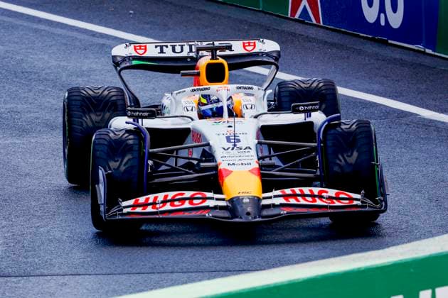 Isack Hadjar of France and Visa Cash App Racing Bulls during the Free Practice of the Formula 1 Heineken Dutch Grand Prix 2025 on Day 2 at Circuit Zandvoort on August 30, 2025 in Zandvoort, Netherlands. (Photo by Marcel ter Bals DeFodi Images)