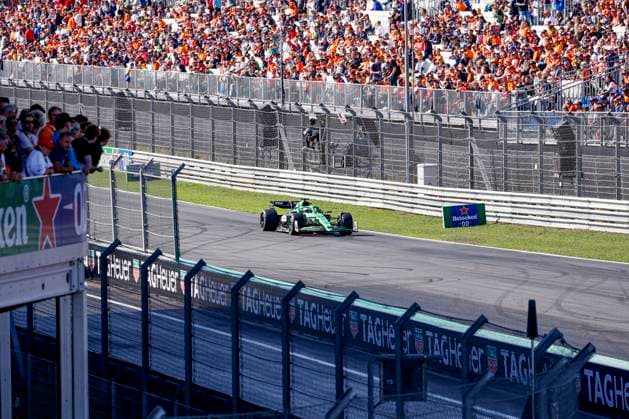 Nico Hülkenberg of Germany and Stake F1 Team Kick Sauber during the Free Practice of the Formula 1 Heineken Dutch Grand Prix 2025 on Day 2 at Circuit Zandvoort on August 30, 2025 in Zandvoort, Netherlands. (Photo by Marcel ter Bals DeFodi Images)