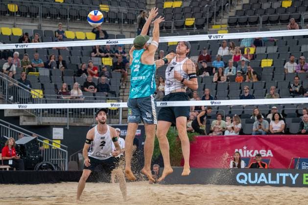 RECORD DATE NOT STATED Beach Pro Tour - Elite 16 Hamburg, 30.08.2025 Clemens Wickler (Player No. 2, GER), Nils Ehlers (Player No. 1; Beach Pro Tour - Elite 16 Hamburg am 30.08.2025 Copyright: xBEAUTIFULxSPORTS PeterxWeberx