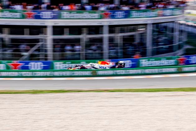 Isack Hadjar of France and Visa Cash App Racing Bulls during the Free Practice of the Formula 1 Heineken Dutch Grand Prix 2025 on Day 2 at Circuit Zandvoort on August 30, 2025 in Zandvoort, Netherlands. (Photo by Marcel ter Bals DeFodi Images)