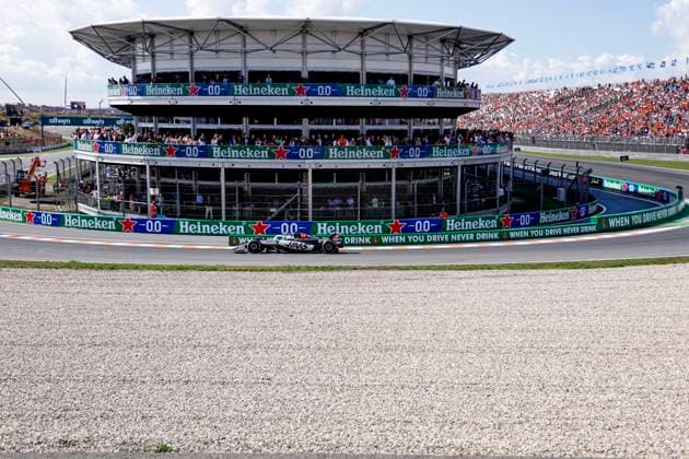 Oliver Bearman of the United Kingdom and Haas F1 Team during the Free Practice of the Formula 1 Heineken Dutch Grand Prix 2025 on Day 2 at Circuit Zandvoort on August 30, 2025 in Zandvoort, Netherlands. (Photo by Marcel ter Bals DeFodi Images)