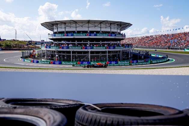 Yuki Tsunoda of Japan and Oracle Red Bull Racing during the Free Practice of the Formula 1 Heineken Dutch Grand Prix 2025 on Day 2 at Circuit Zandvoort on August 30, 2025 in Zandvoort, Netherlands. (Photo by Marcel ter Bals DeFodi Images)