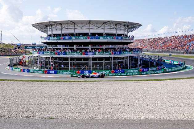 Isack Hadjar of France and Visa Cash App Racing Bulls during the Free Practice of the Formula 1 Heineken Dutch Grand Prix 2025 on Day 2 at Circuit Zandvoort on August 30, 2025 in Zandvoort, Netherlands. (Photo by Marcel ter Bals DeFodi Images)